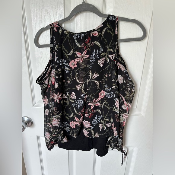 BCX Pink and Orange Asymmetrical Embellished Blouse - Picture 8 of 10